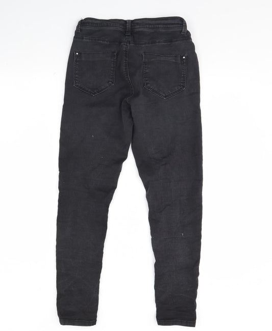 Dorothy Perkins Womens Black  Denim Skinny Jeans Size 12 L28 in