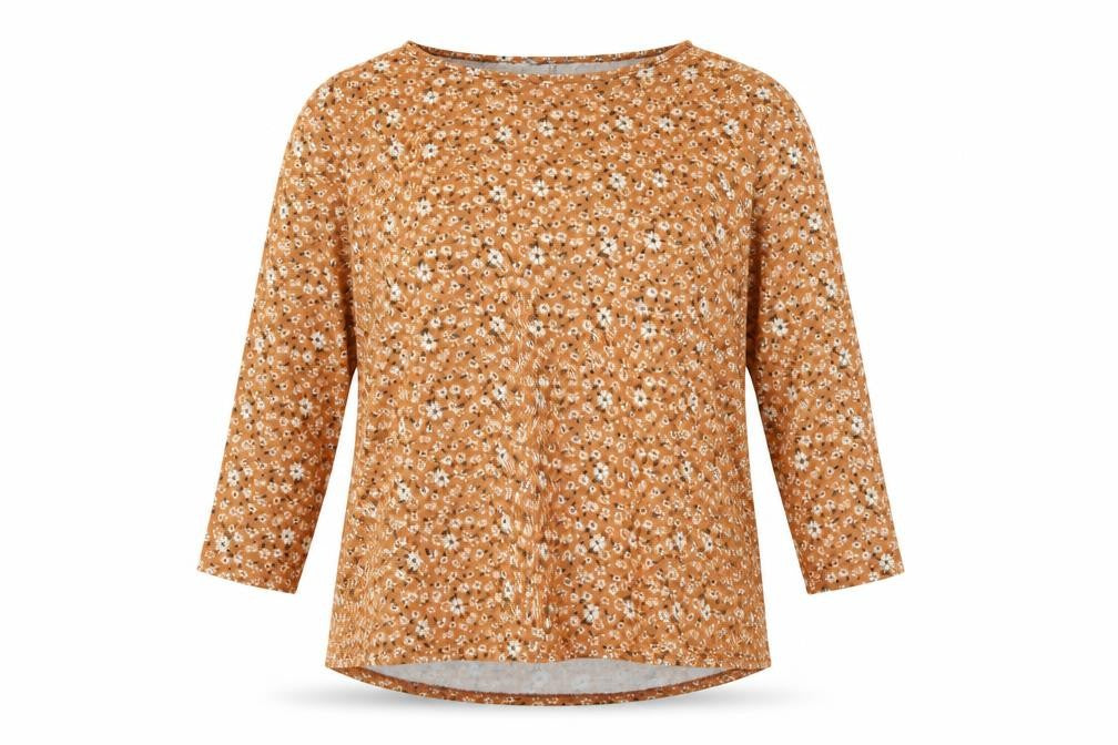 Principles Womens Orange Floral  Pullover Jumper Size 12