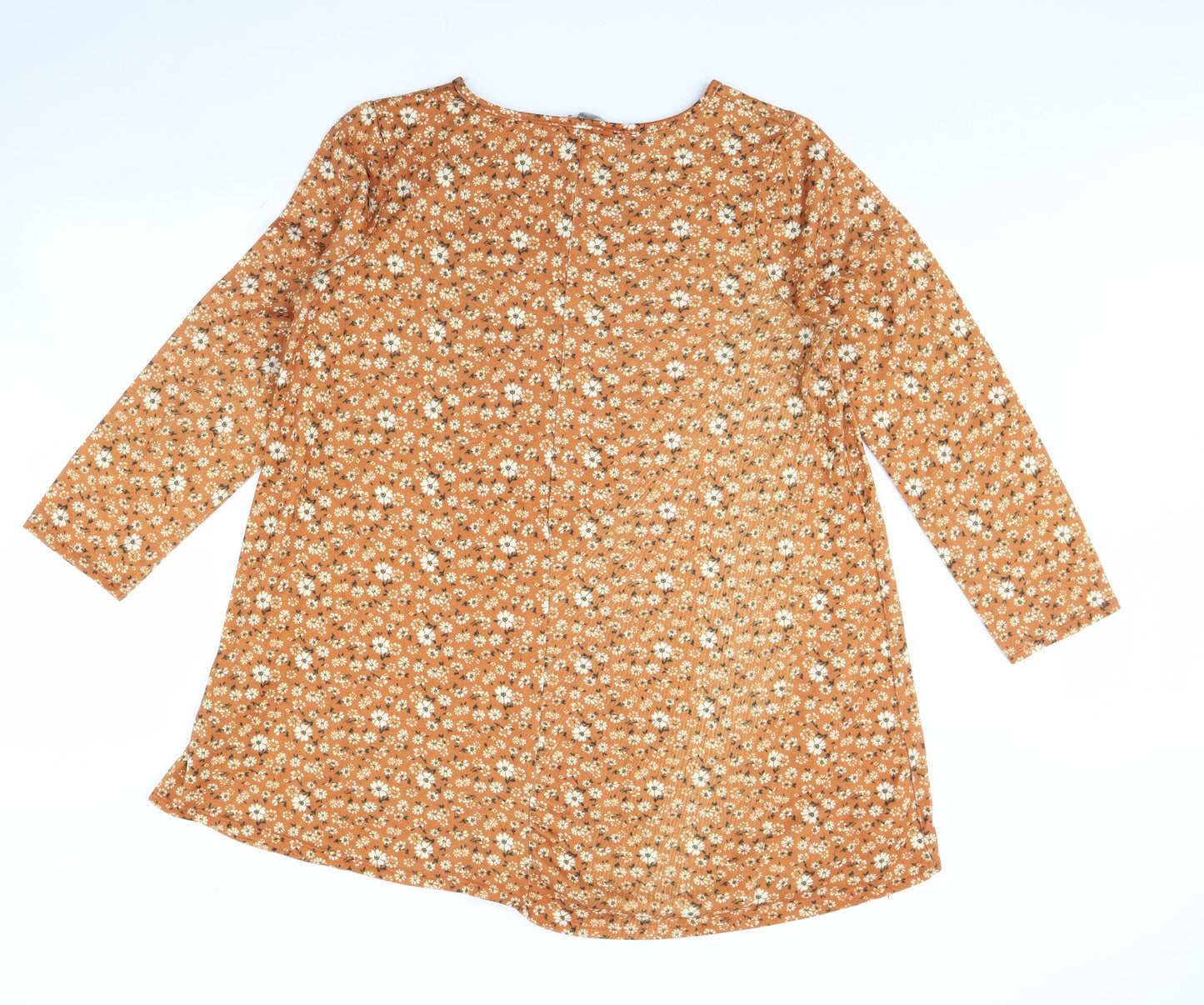 Principles Womens Orange Floral  Pullover Jumper Size 12