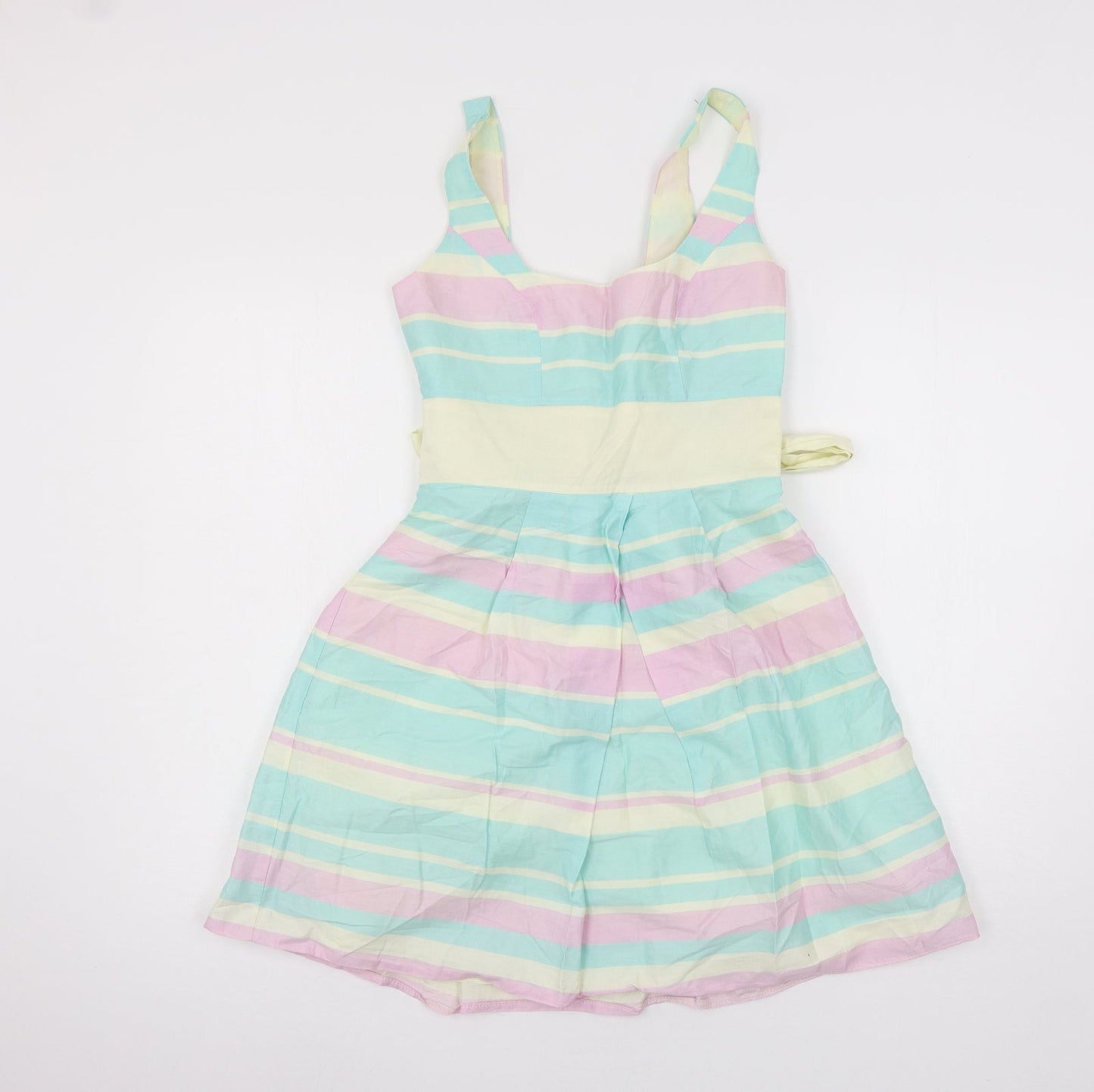 Red Herring Womens Multicoloured Striped  Skater Dress  Size 6