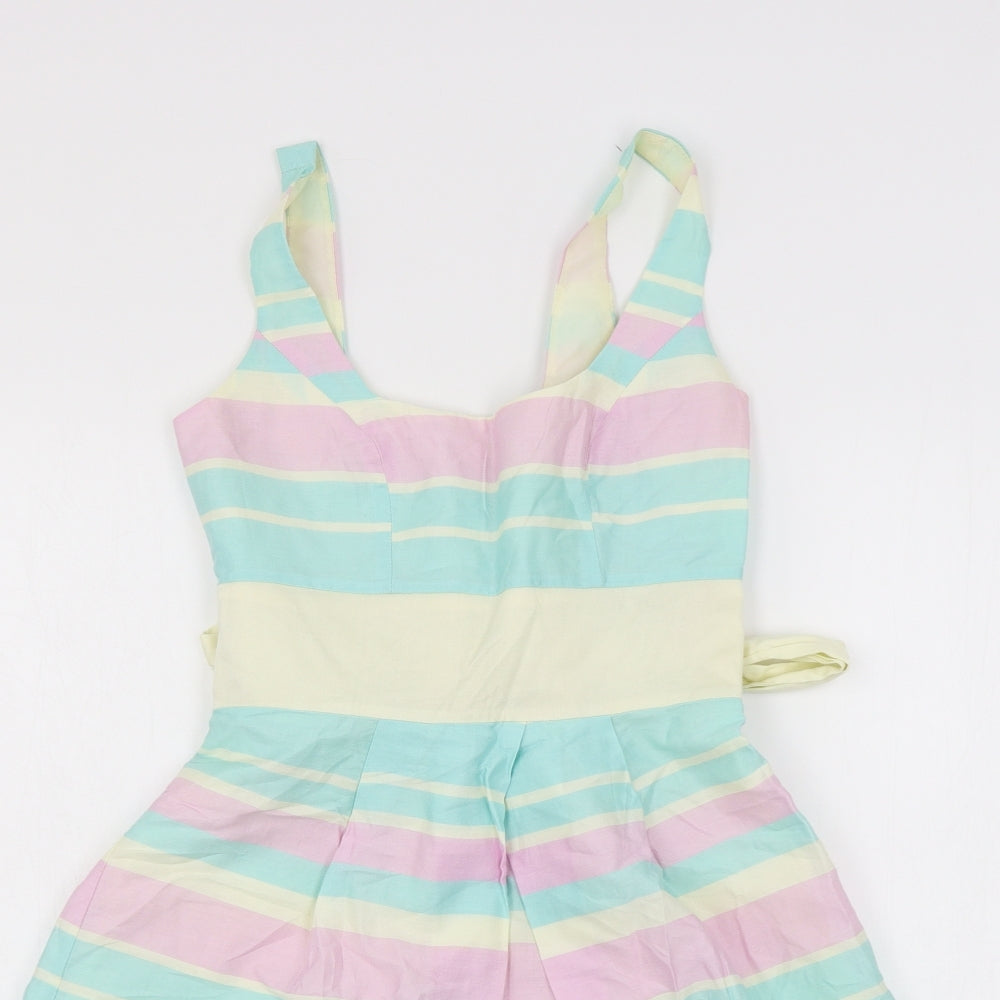 Red Herring Womens Multicoloured Striped  Skater Dress  Size 6