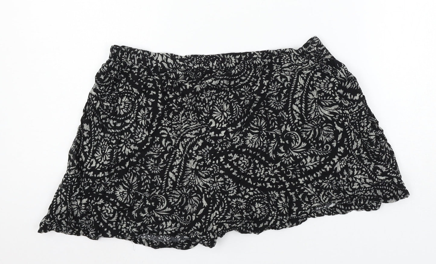Cherokee Womens Black Geometric  Sweat Shorts Size L