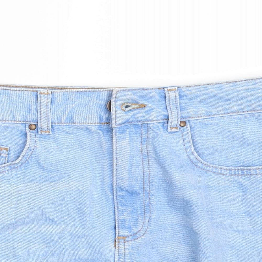 Topsh Womens Blue  Denim Hot Pants Shorts Size 28 in