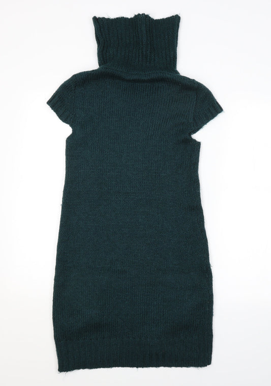 E-vie Womens Green   Jumper Dress  Size 8