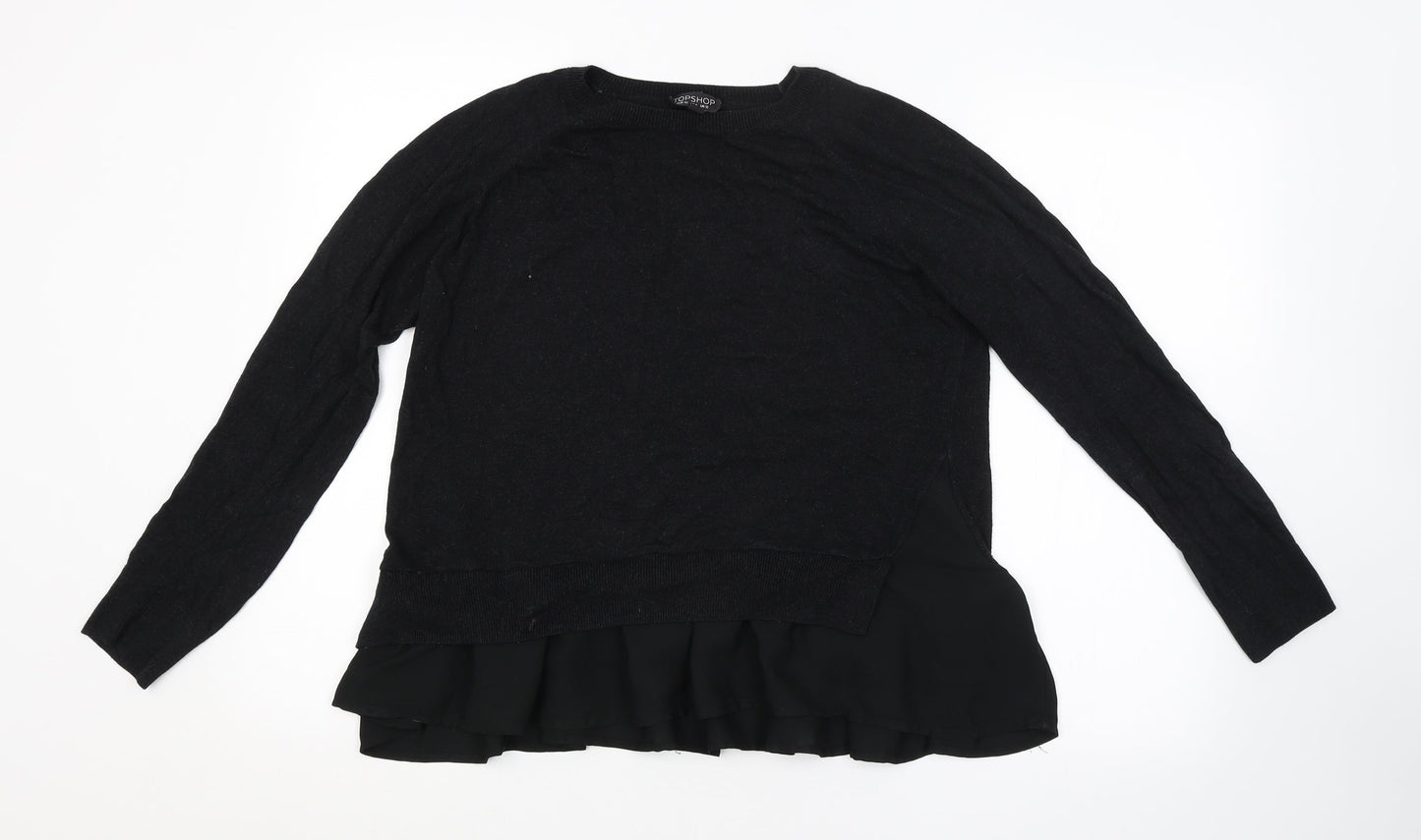Topshop Womens Black   Pullover Jumper Size 12