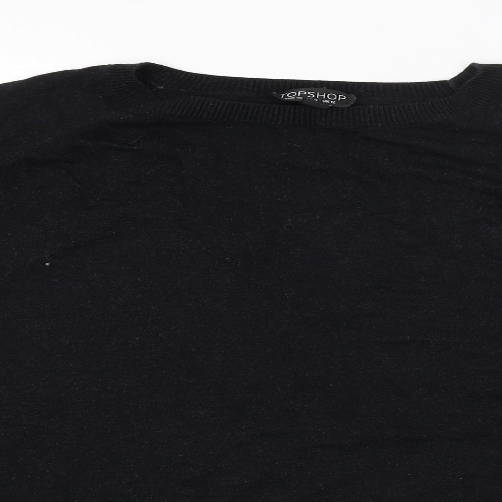 Topshop Womens Black   Pullover Jumper Size 12