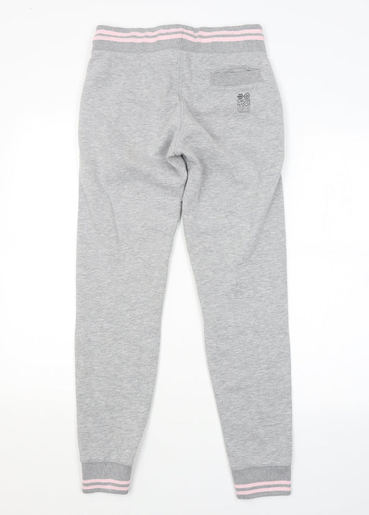 Crosshatch Womens Grey Striped  Sweatpants Trousers Size XS L28 in
