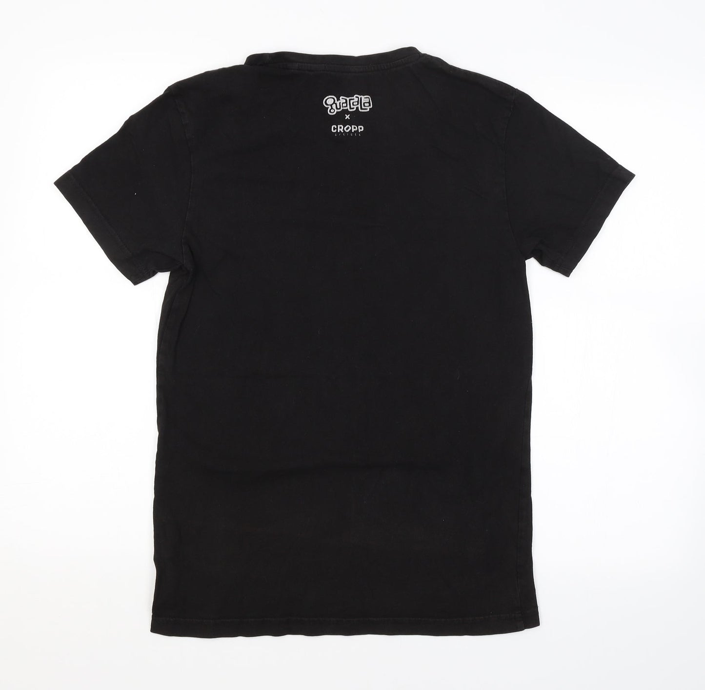 CROPP Mens Black    T-Shirt Size XS