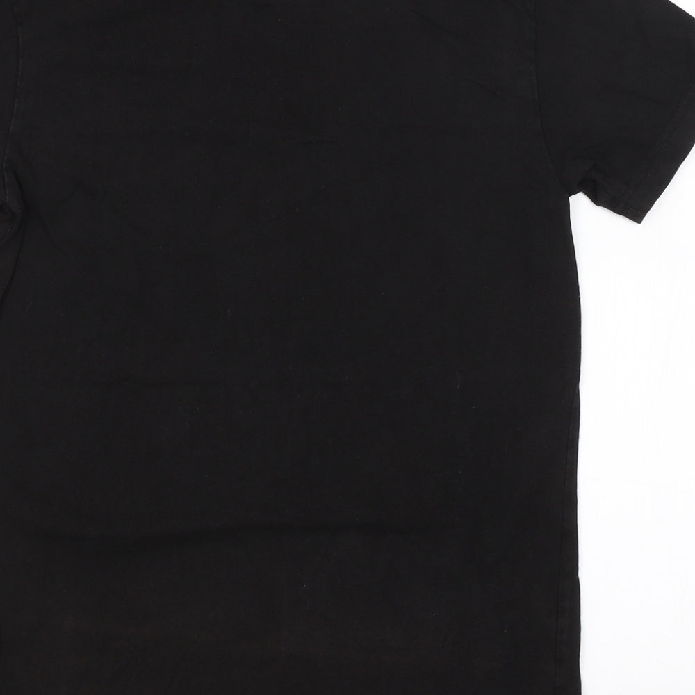 CROPP Mens Black    T-Shirt Size XS