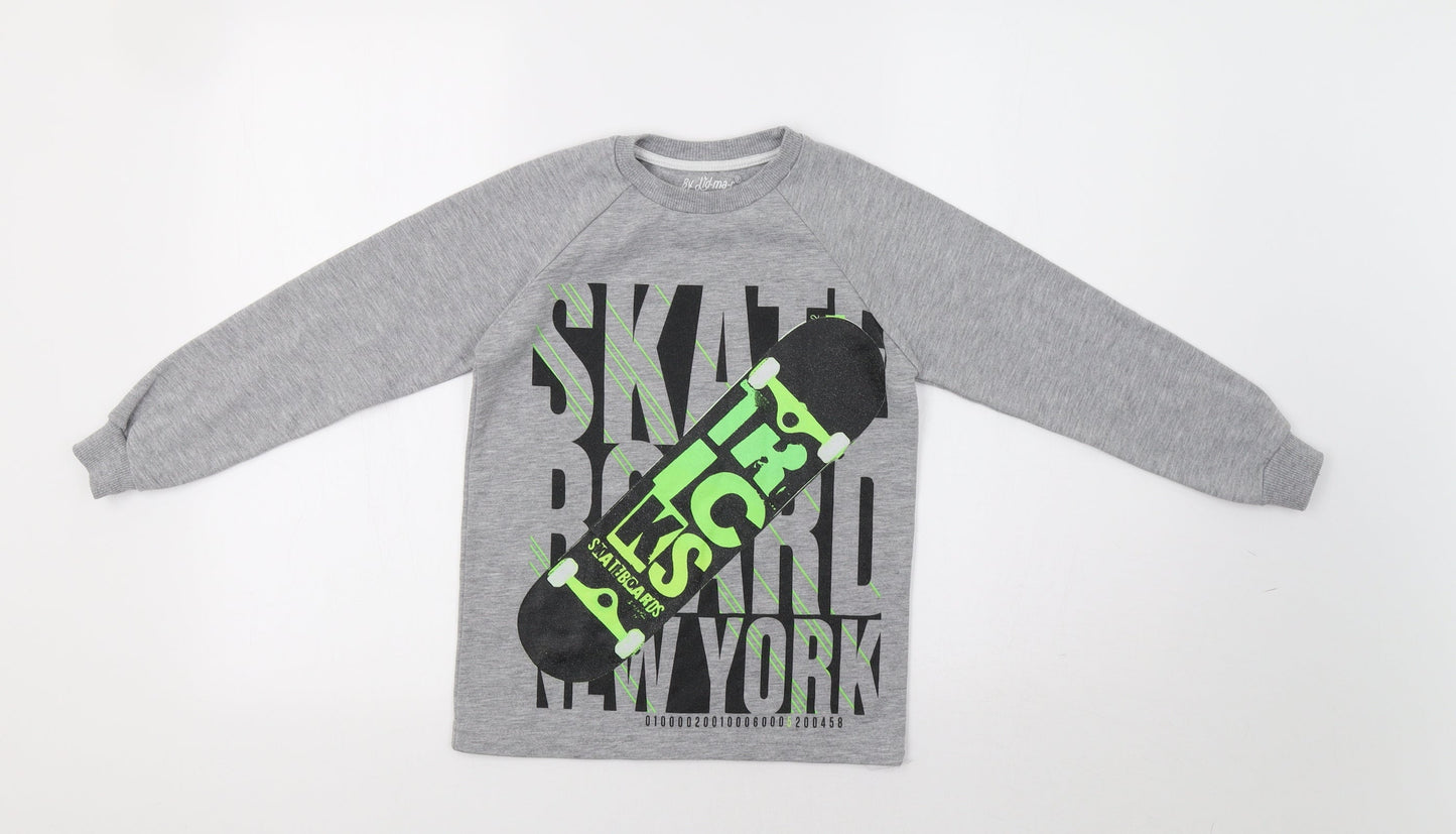By Lid-ma-r Boys Grey   Pullover Sweatshirt Size 7-8 Years  - Skate