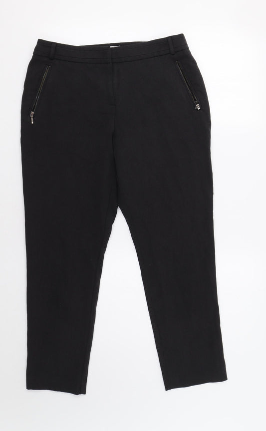 Wallis Womens Black   Dress Pants Trousers Size 12 L26 in