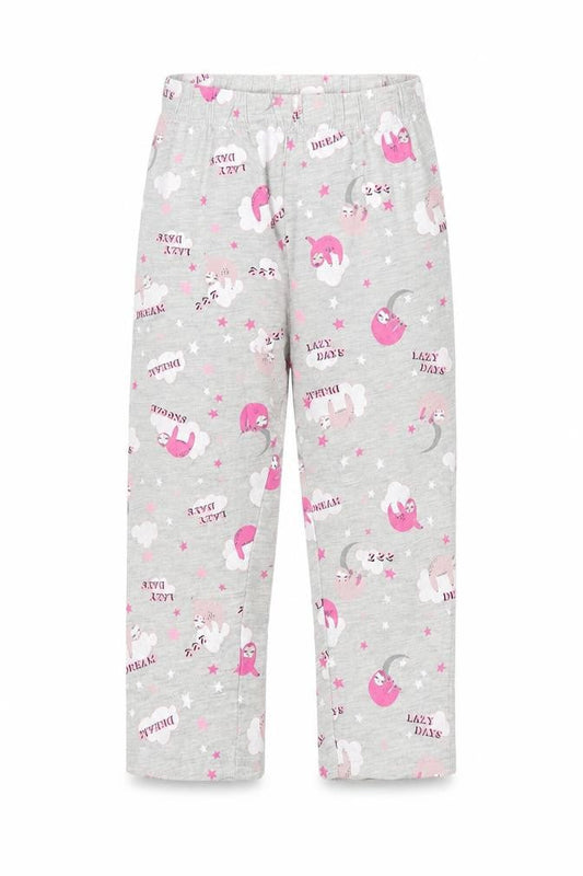 Primark Girls Grey    Lounge Pants Size 3-4 Years  - Sloth