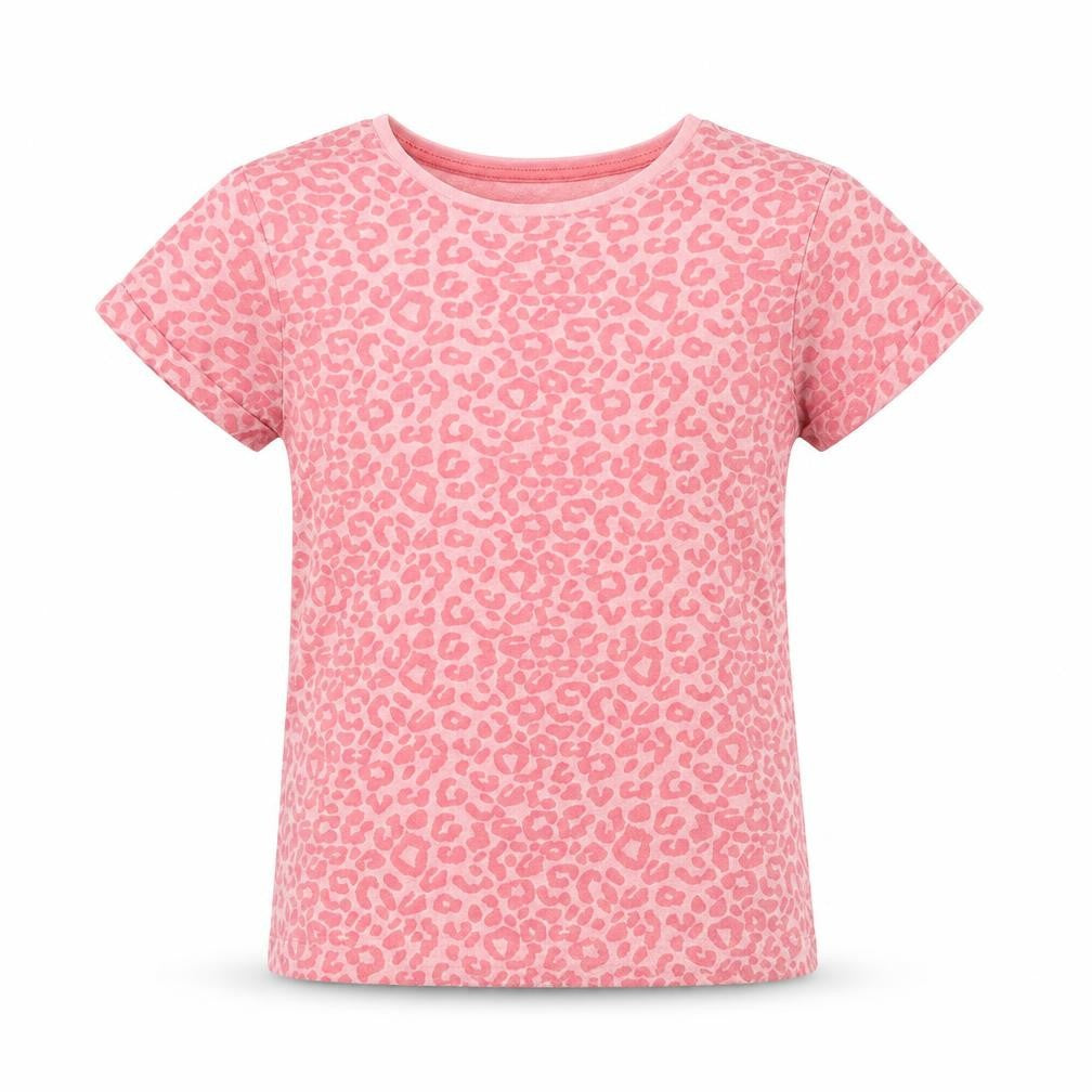 YD Girls Pink Animal Print  Basic Polo Size 10-11 Years