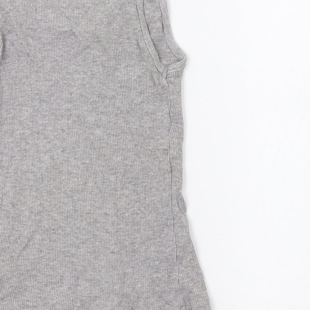 Miss E-Vie Girls Grey   Basic Tank Size 7-8 Years