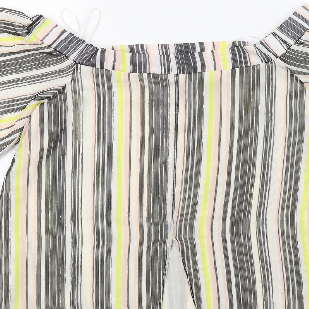 River Island Womens Multicoloured Striped  Basic Blouse Size 12