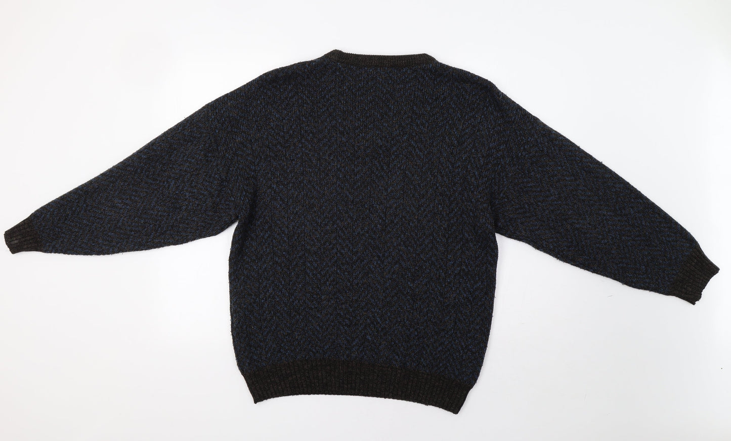 Nico Mens Brown Herringbone  Pullover Jumper Size M