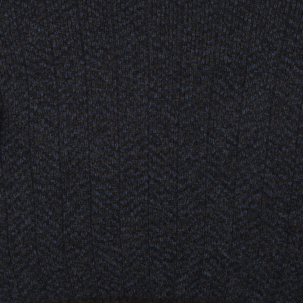 Nico Mens Brown Herringbone  Pullover Jumper Size M