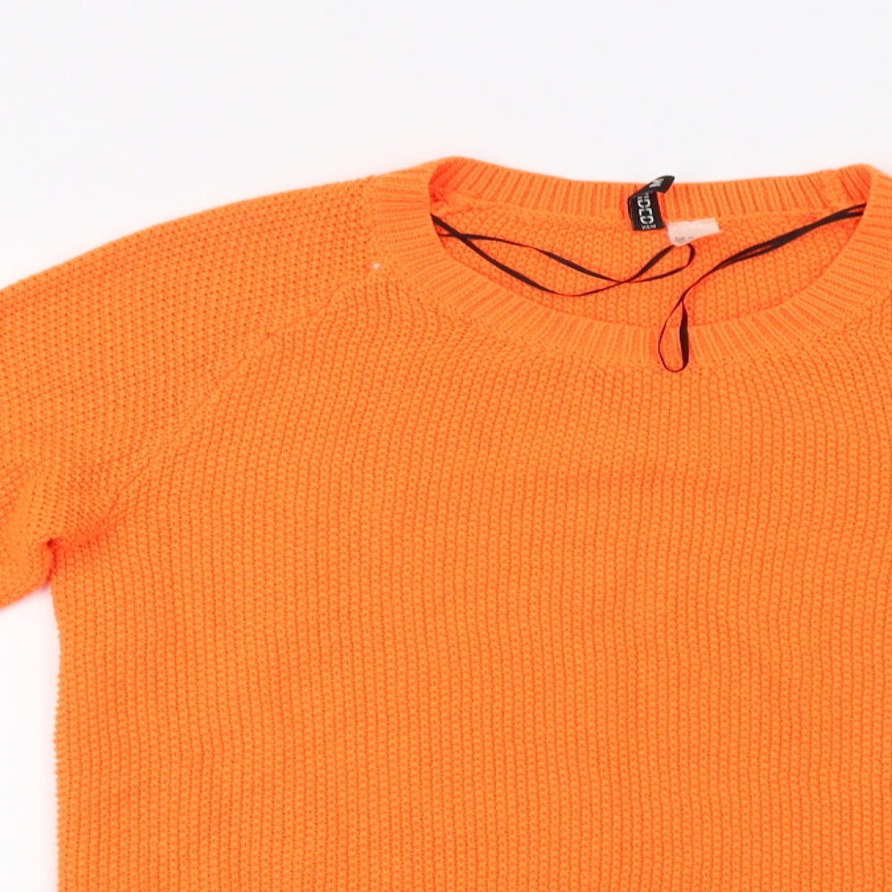 H&M Womens Orange   Pullover Jumper Size M