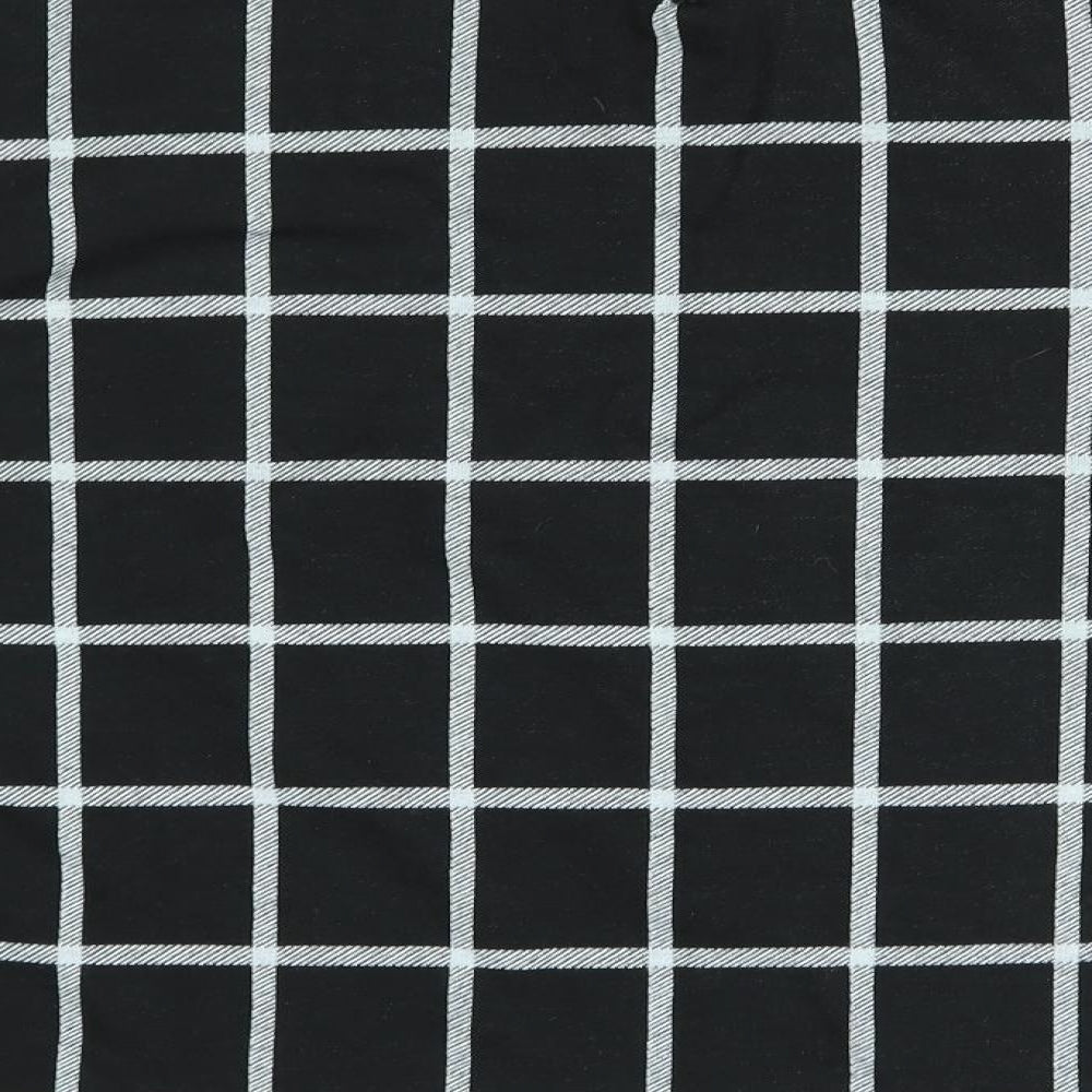 New Look Womens Black Check  Pullover Jumper Size 6