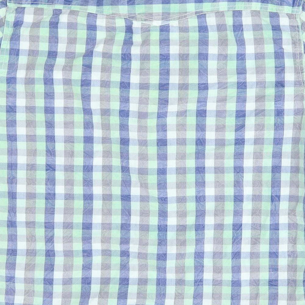 urban spirit Mens Green Plaid   Button-Up Size M