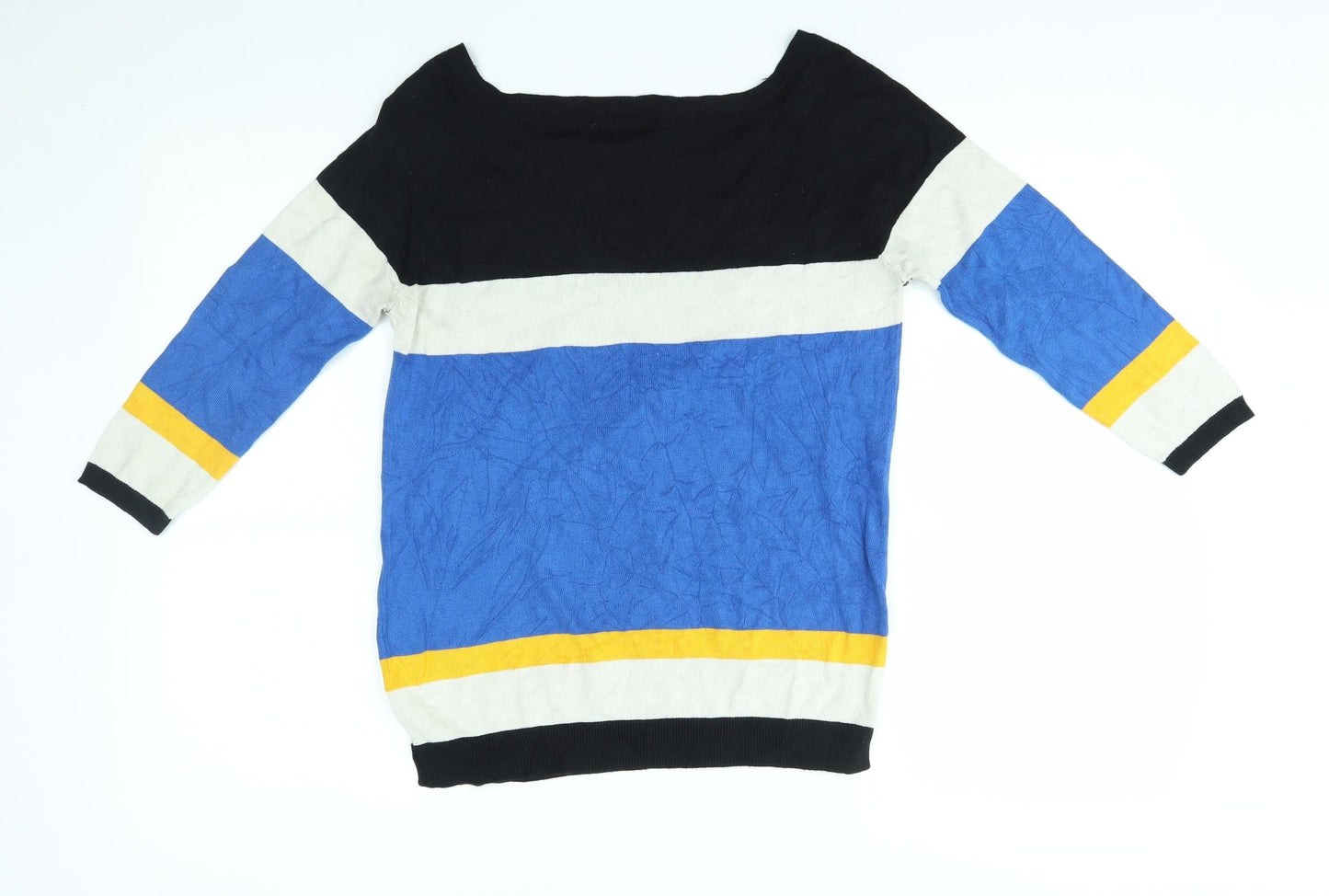 F&F Womens Blue Striped  Pullover Jumper Size 10