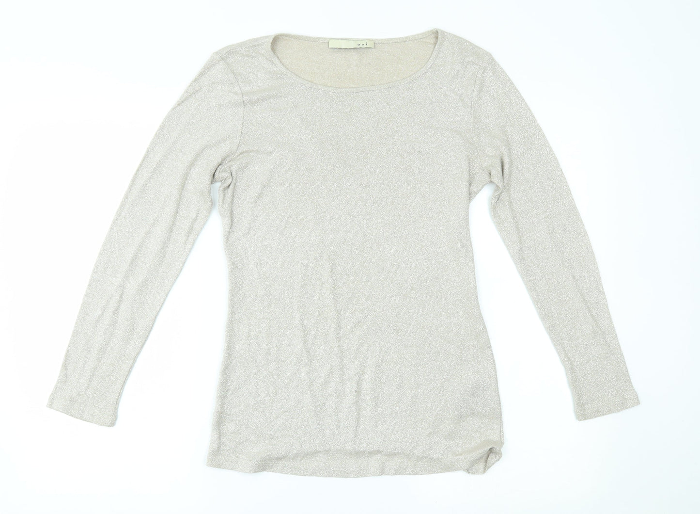 Oui Womens Beige   Pullover Jumper Size 12