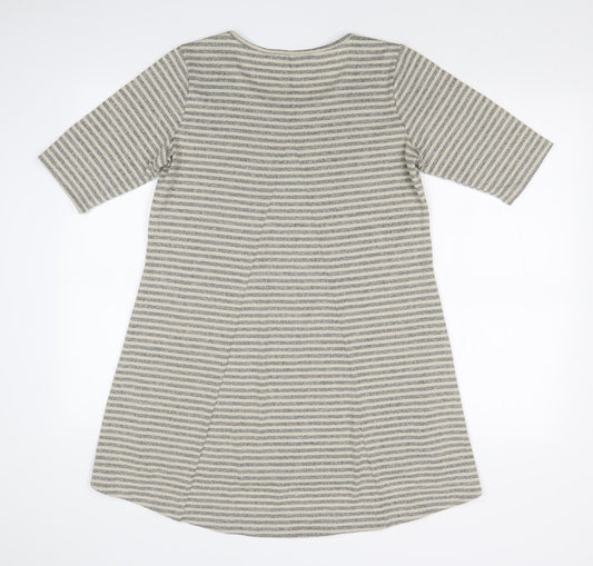 LISA RINNA  Womens Multicoloured Striped  Basic T-Shirt Size XS