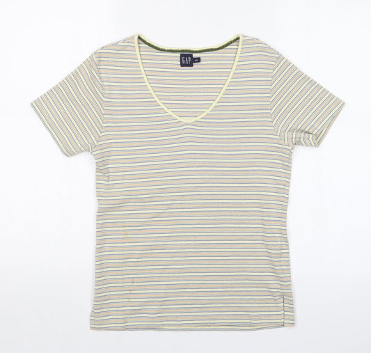 Gap Womens Multicoloured Striped  Basic T-Shirt Size M