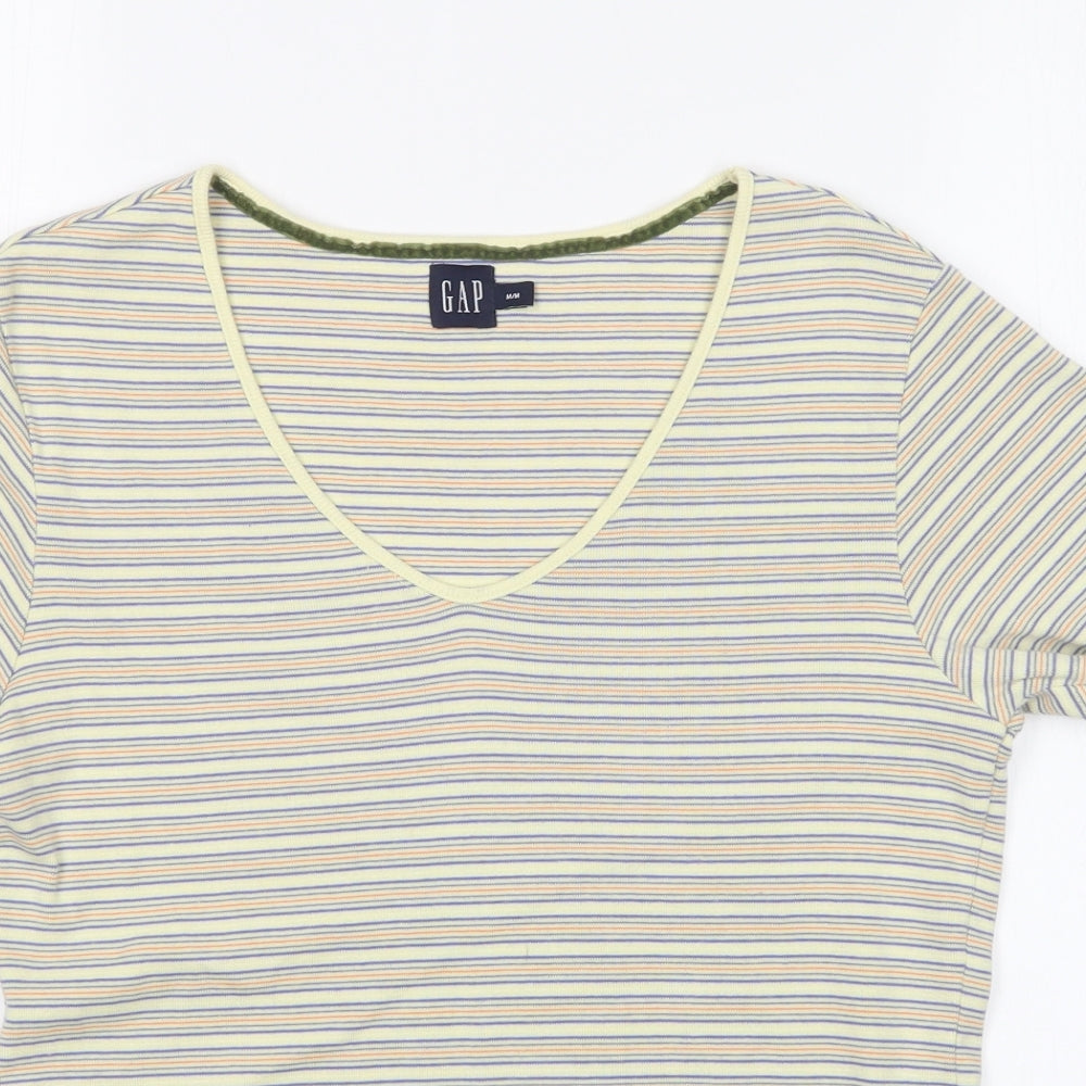 Gap Womens Multicoloured Striped  Basic T-Shirt Size M