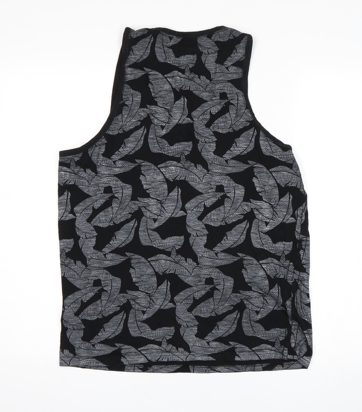 Matalan Womens Black Floral  Basic T-Shirt Size M
