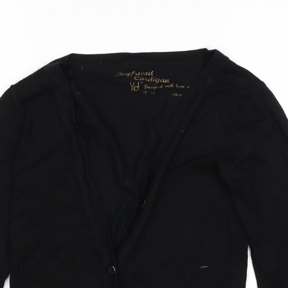 Y.D Girls Black   Cardigan Jumper Size 12-13 Years