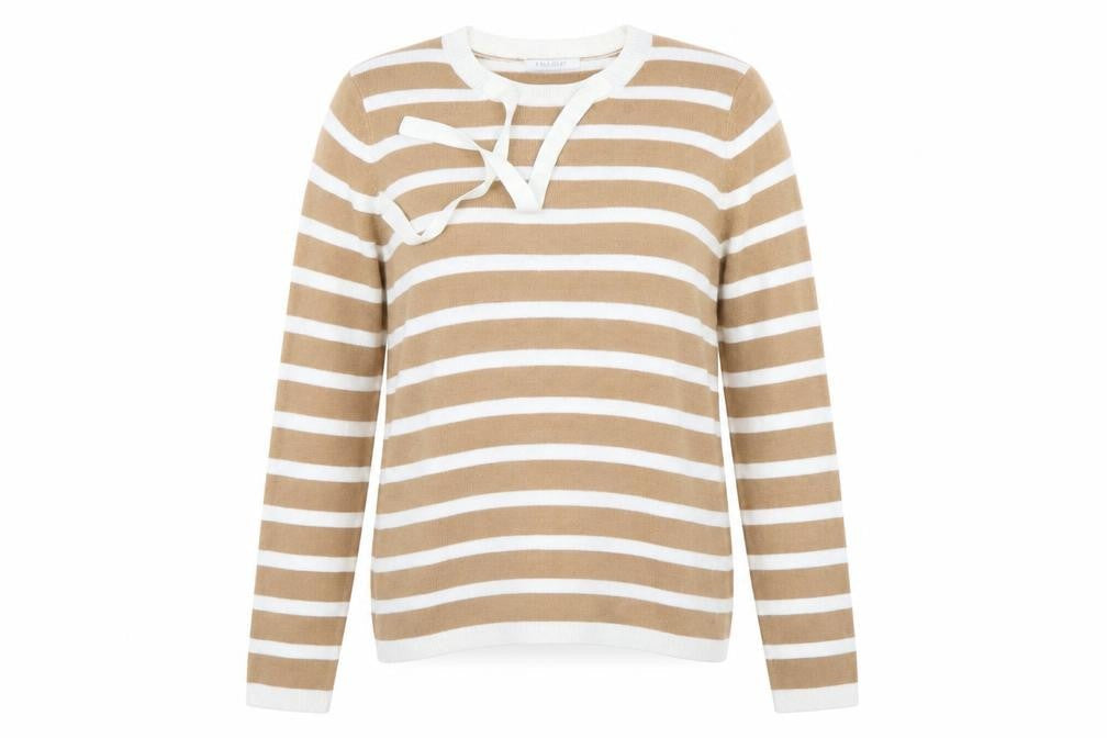 Marks and Spencer Womens Beige Striped  Pullover Jumper Size 12