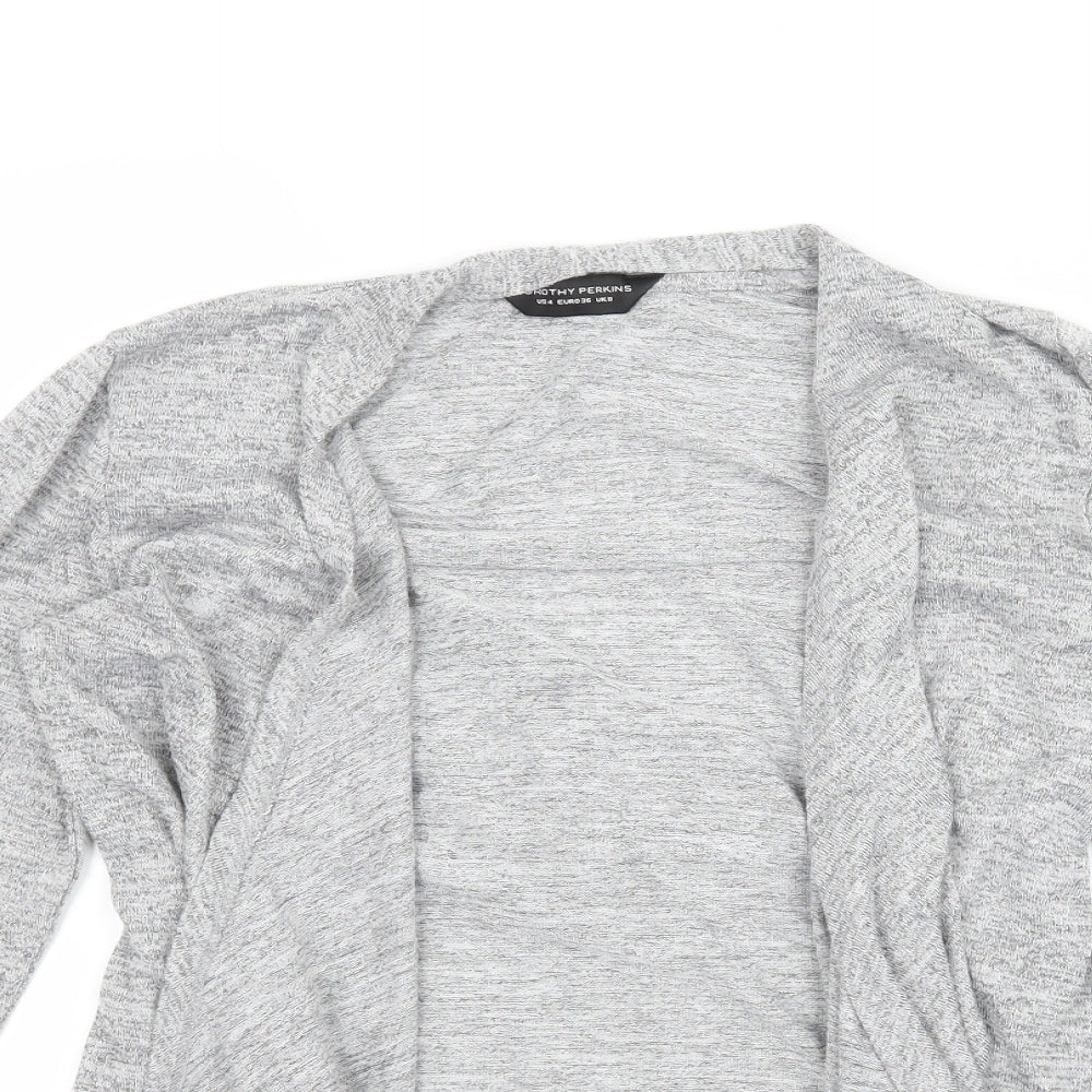 Dorothy Perkins Womens Grey  Knit Cardigan Jumper Size 8