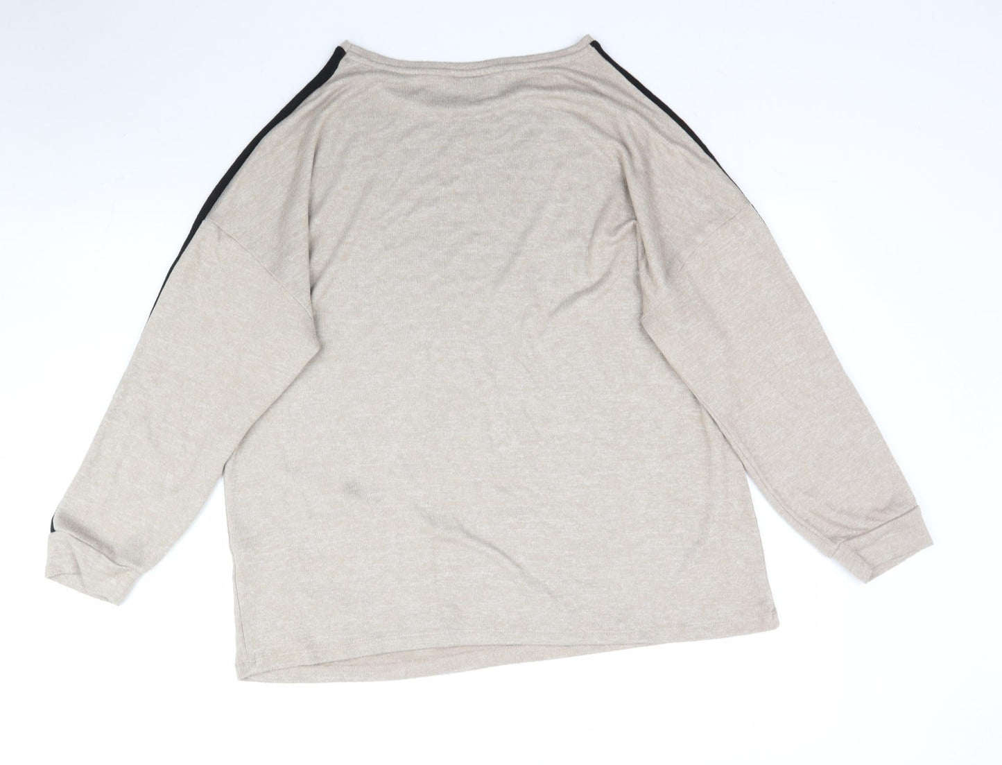 Papaya Womens Beige  Knit Pullover Jumper Size L