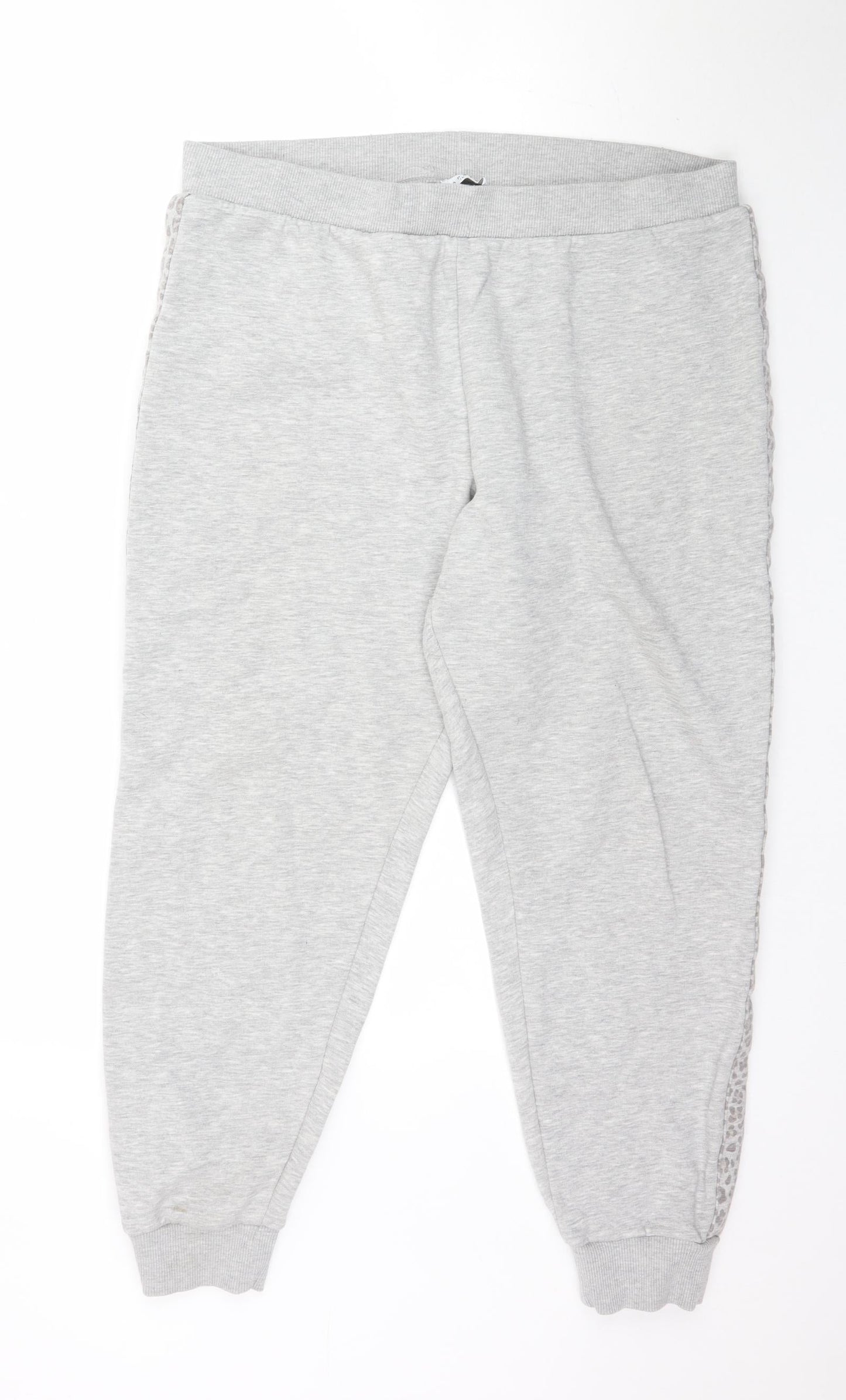 Matalan Womens Grey   Trousers  Size 16 L28 in - Animal Print Detail