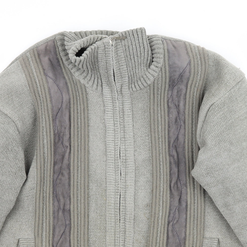 Charles Norton Womens Grey  Knit Cardigan Jumper Size L