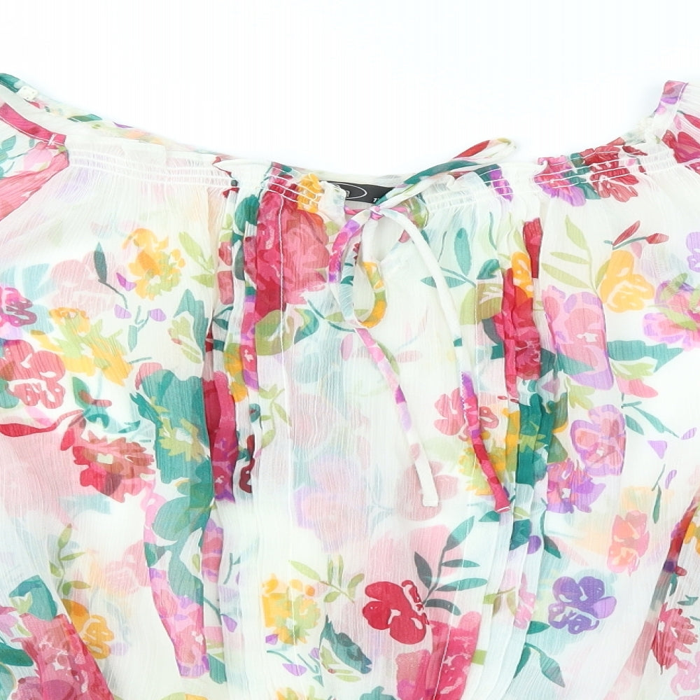 BM  Womens Multicoloured Floral  Basic Blouse Size 12
