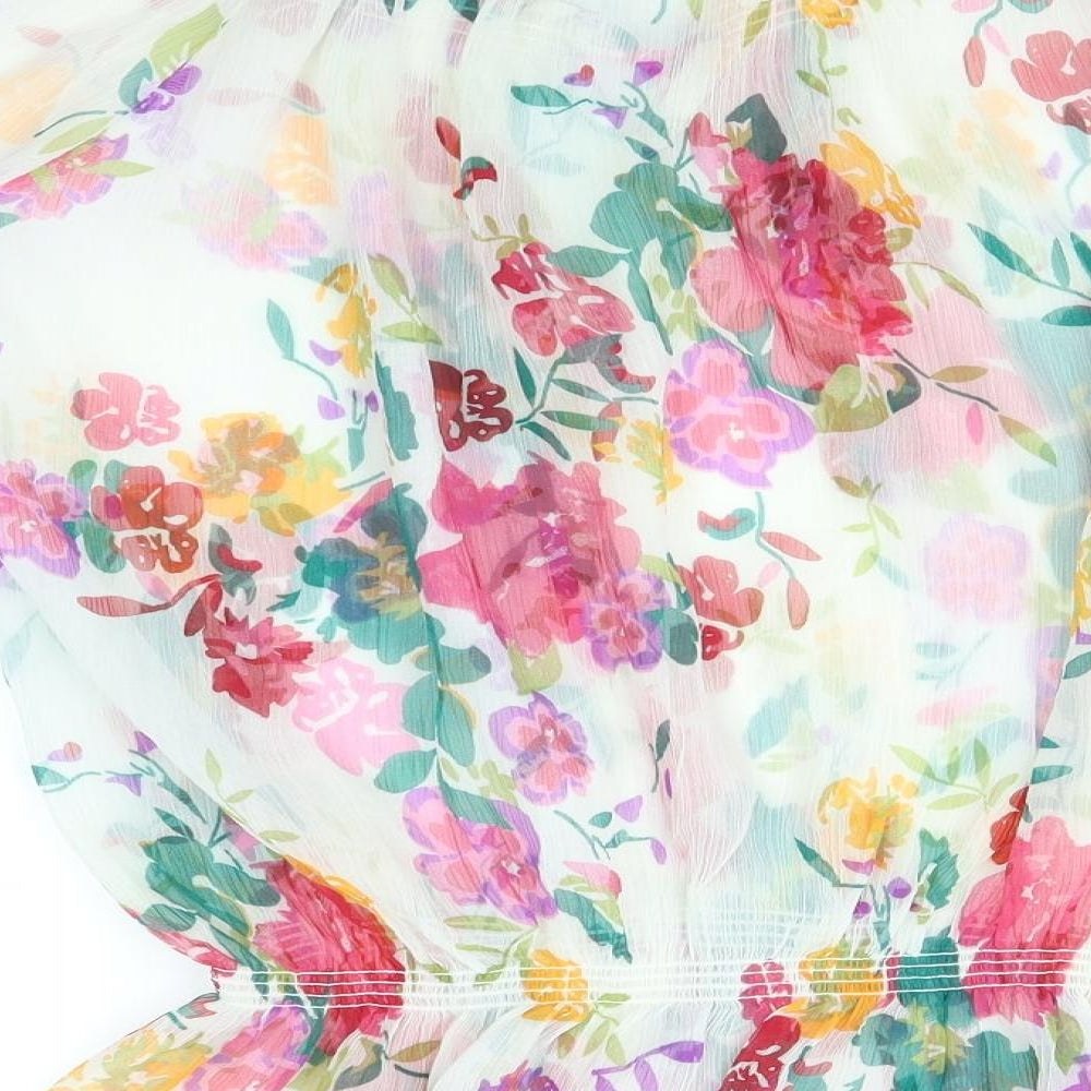 BM  Womens Multicoloured Floral  Basic Blouse Size 12