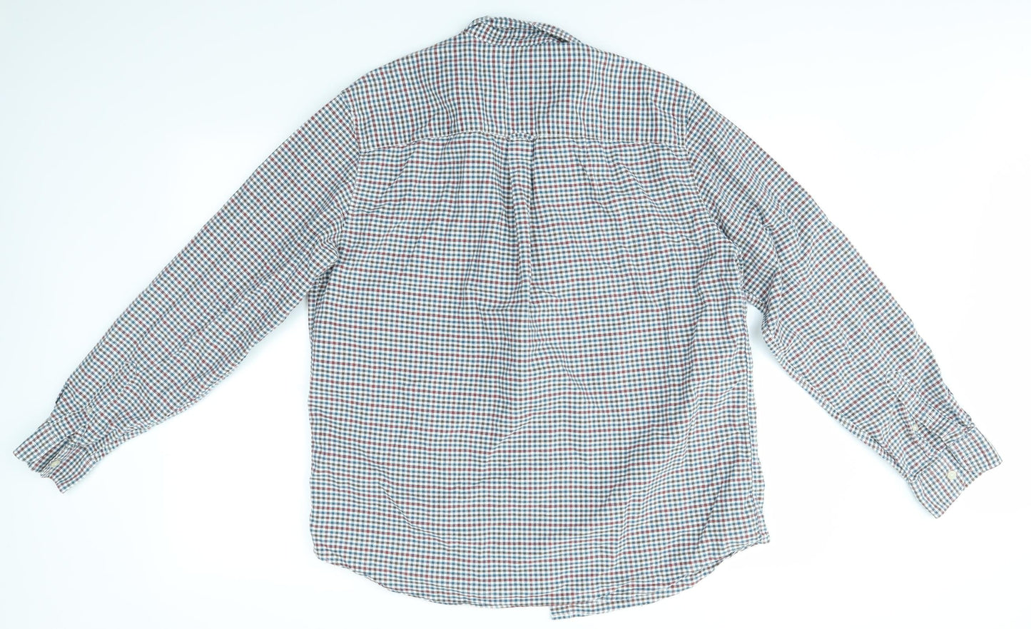 TU Mens Multicoloured Check   Button-Up Size L