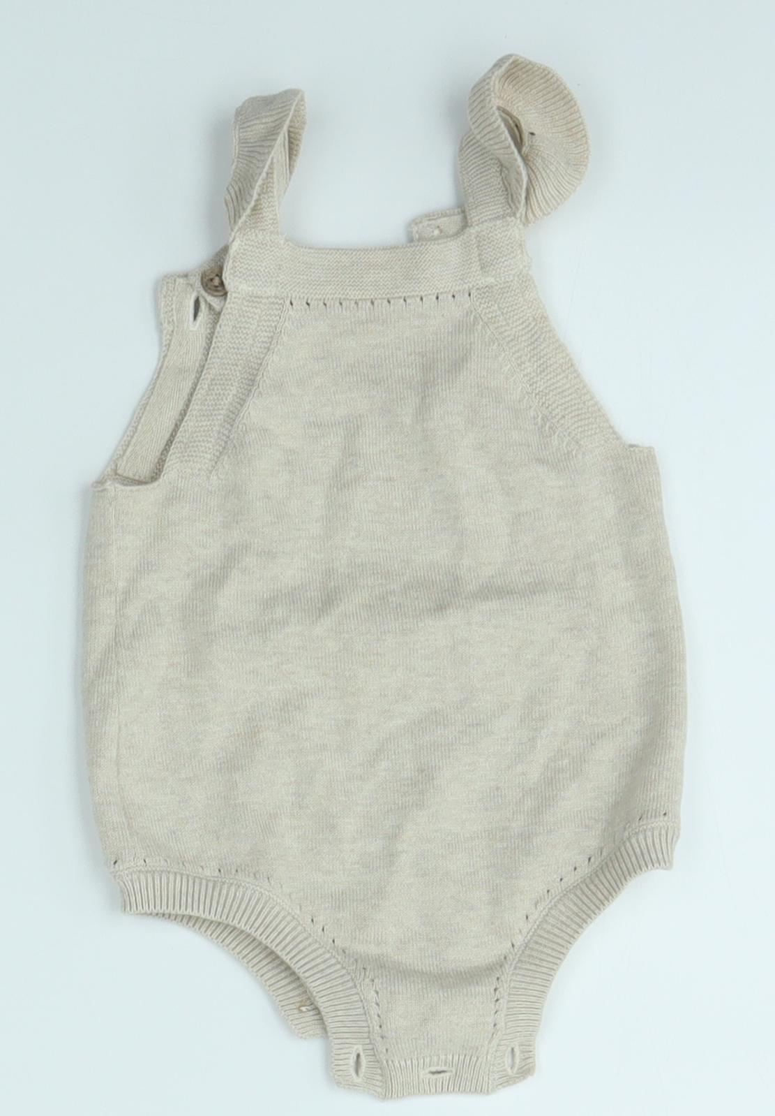 TU Baby Beige   Dungaree One-Piece Size 0-3 Months
