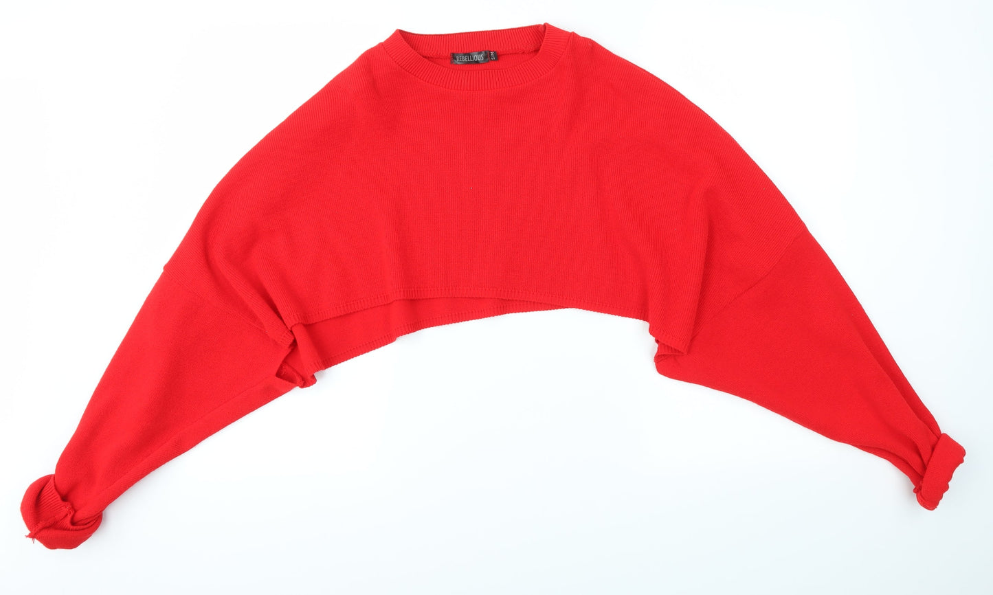 REBELLIOUS Womens Red   Pullover Jumper Size S