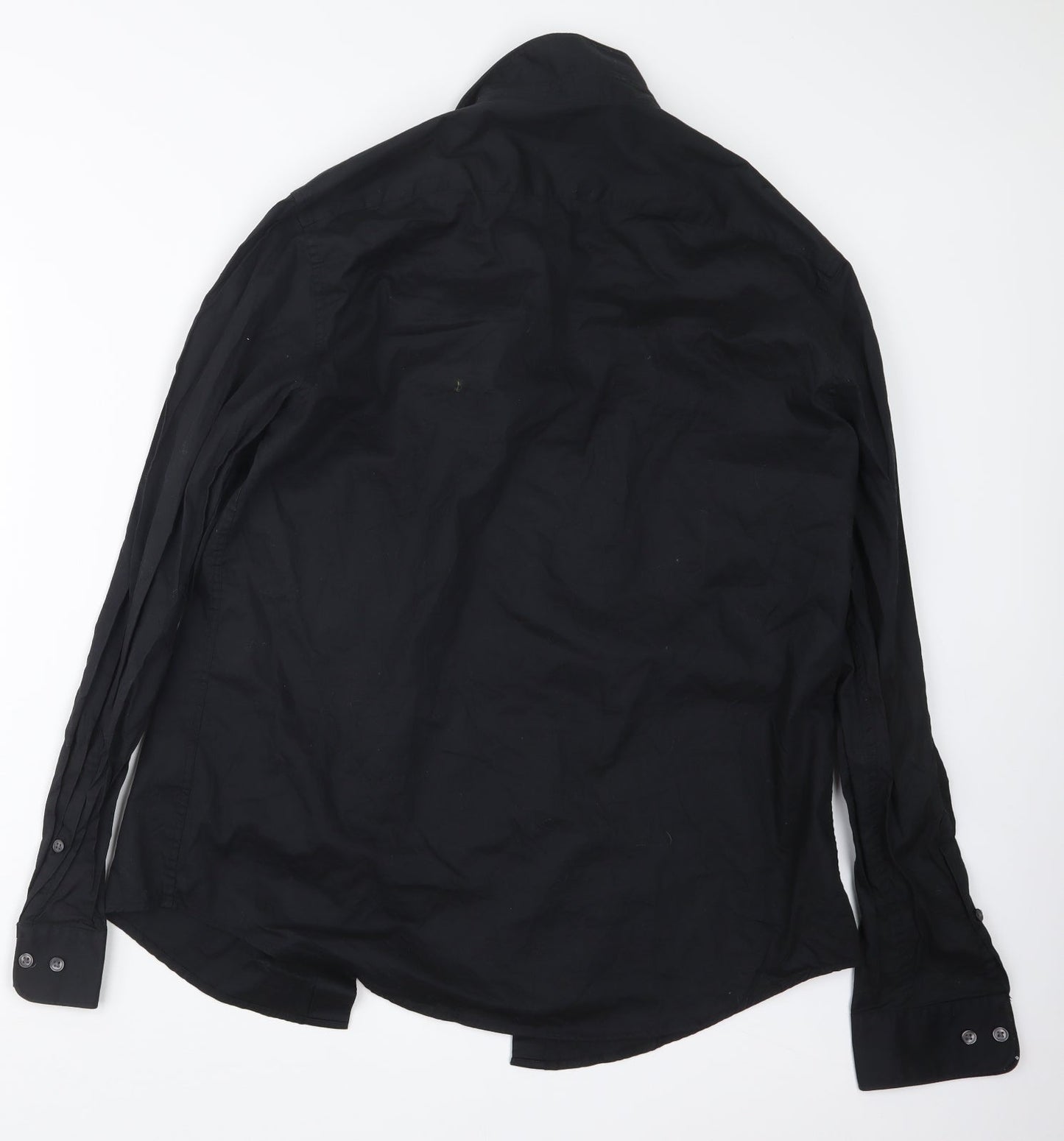 H&M Mens Black    Button-Up Size L