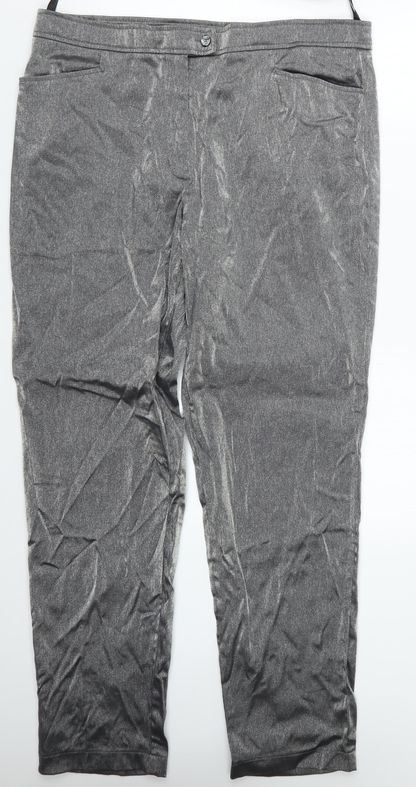 Preworn Womens Silver   Trousers  Size 36 in L30 in