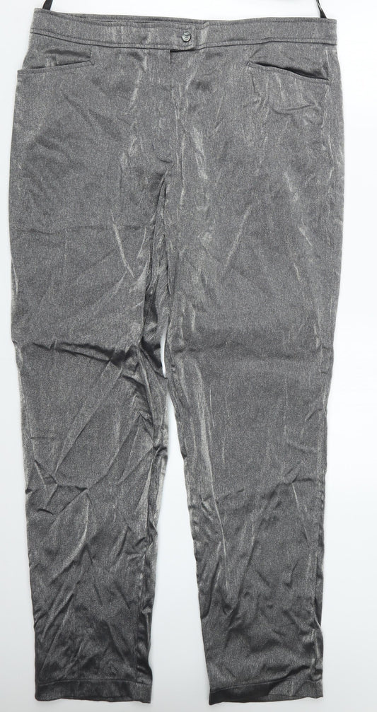 Preworn Womens Silver   Trousers  Size 36 in L30 in