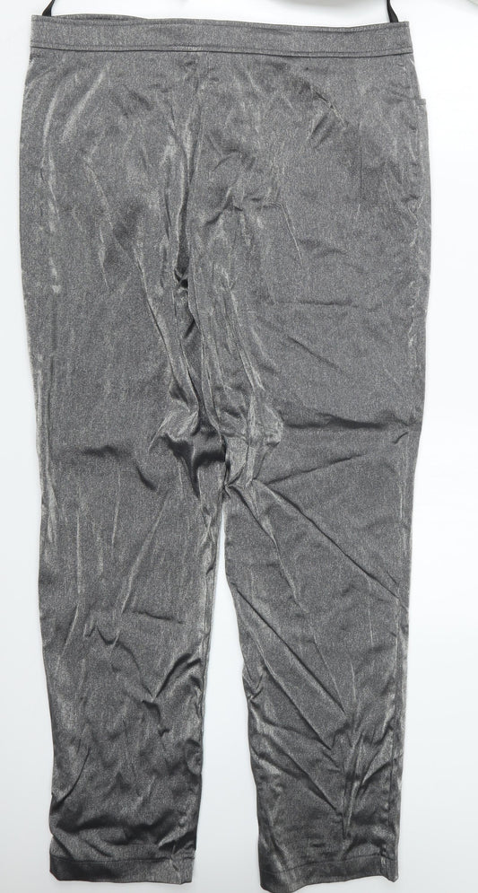Preworn Womens Silver   Trousers  Size 36 in L30 in
