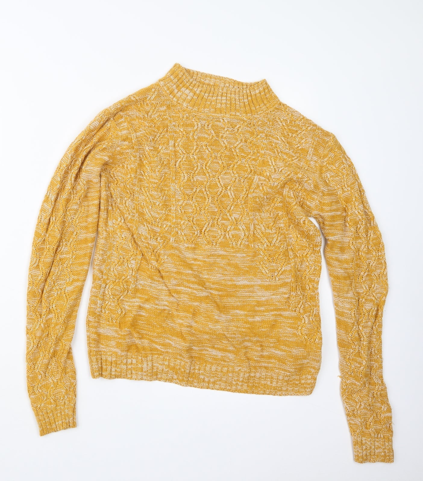 Papaya Womens Yellow  Knit Pullover Jumper Size M