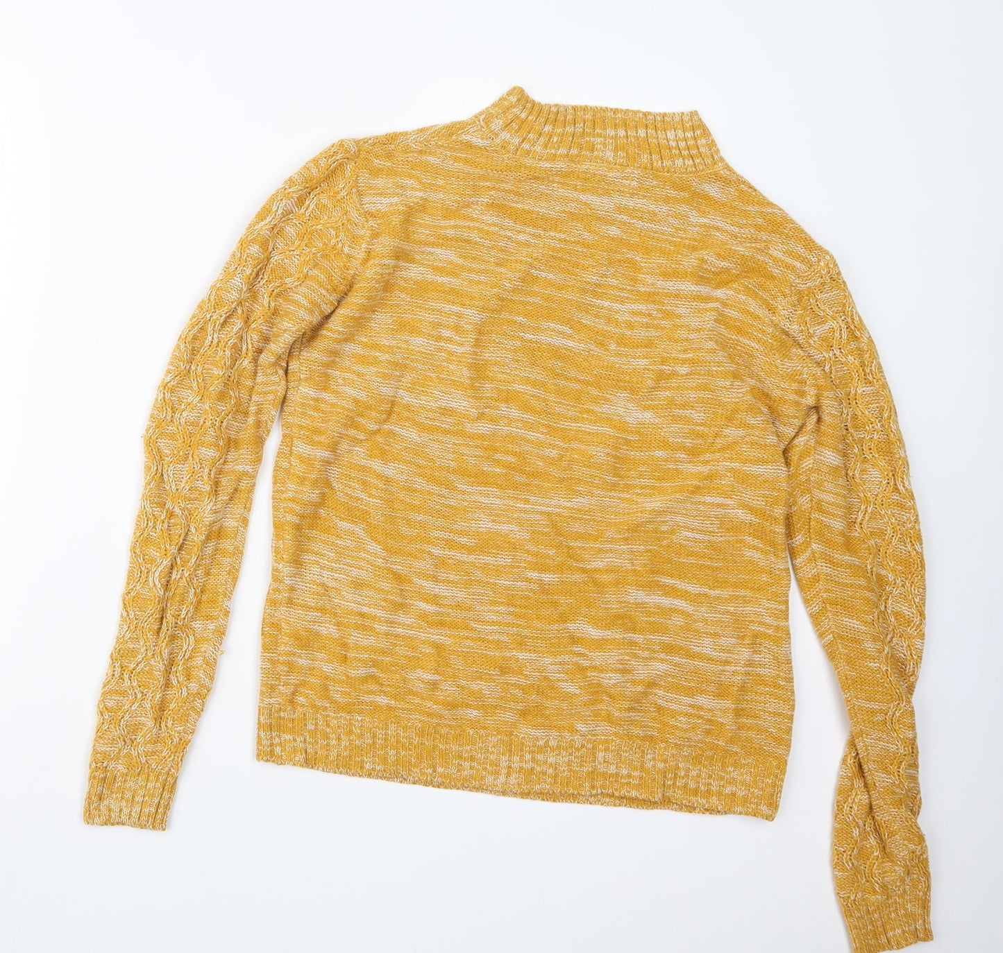Papaya Womens Yellow  Knit Pullover Jumper Size M