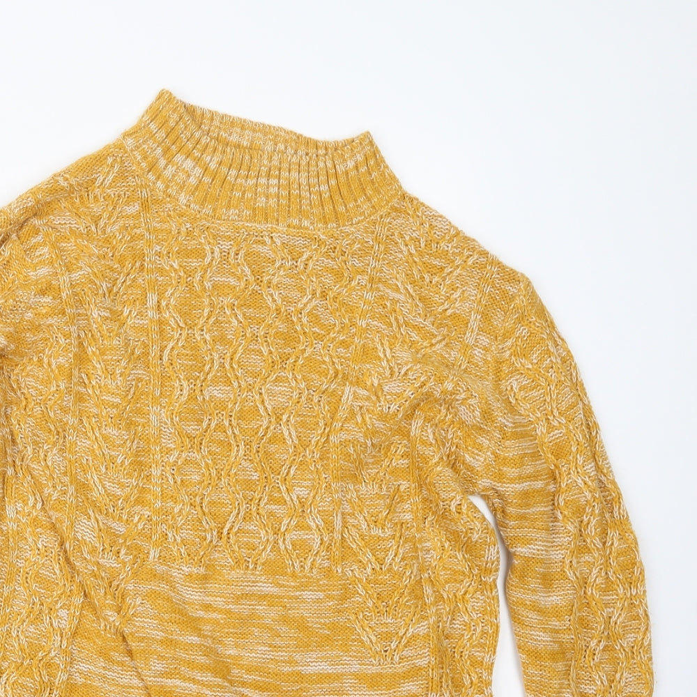 Papaya Womens Yellow  Knit Pullover Jumper Size M