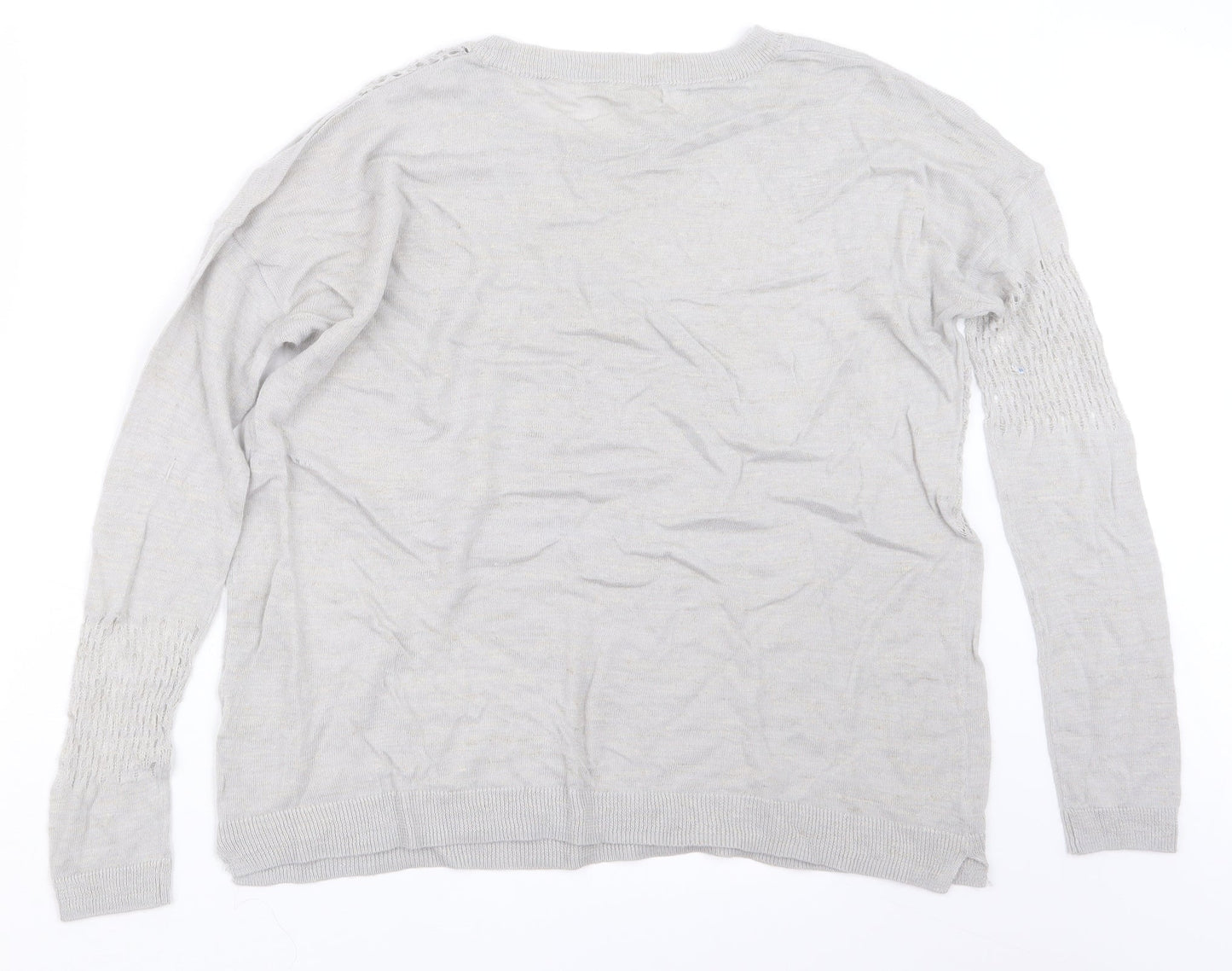 River Island Womens Grey  Knit Pullover Jumper Size 10