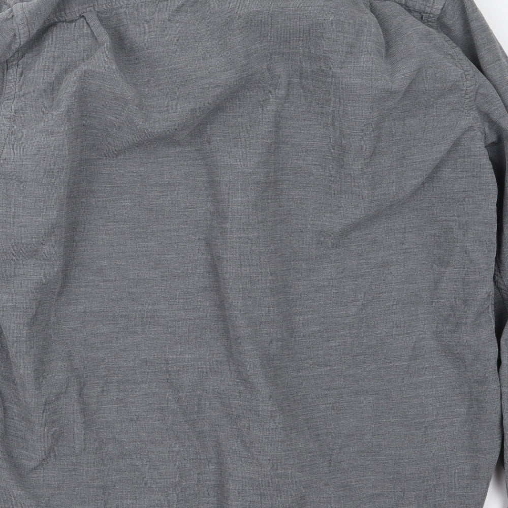 Black Brown 1826 Mens Grey    Button-Up Size M